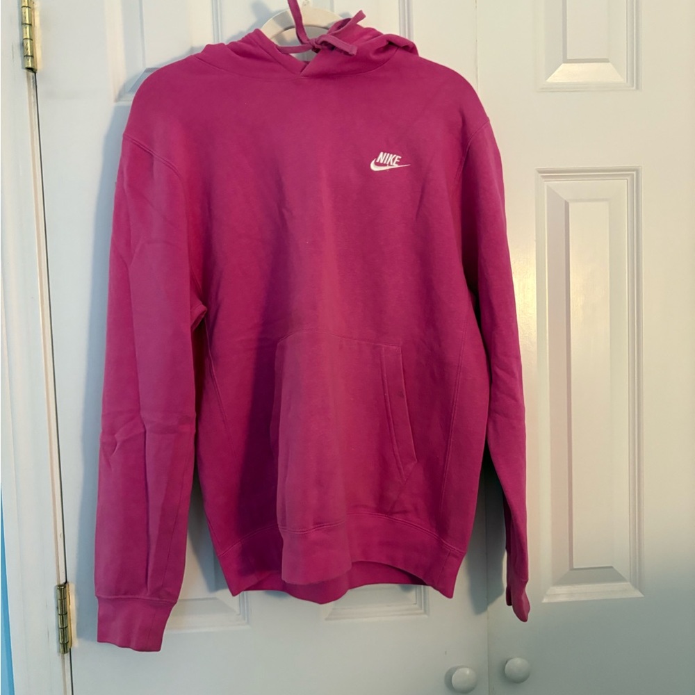 Nike Fuchsia Hoodie with White Logo